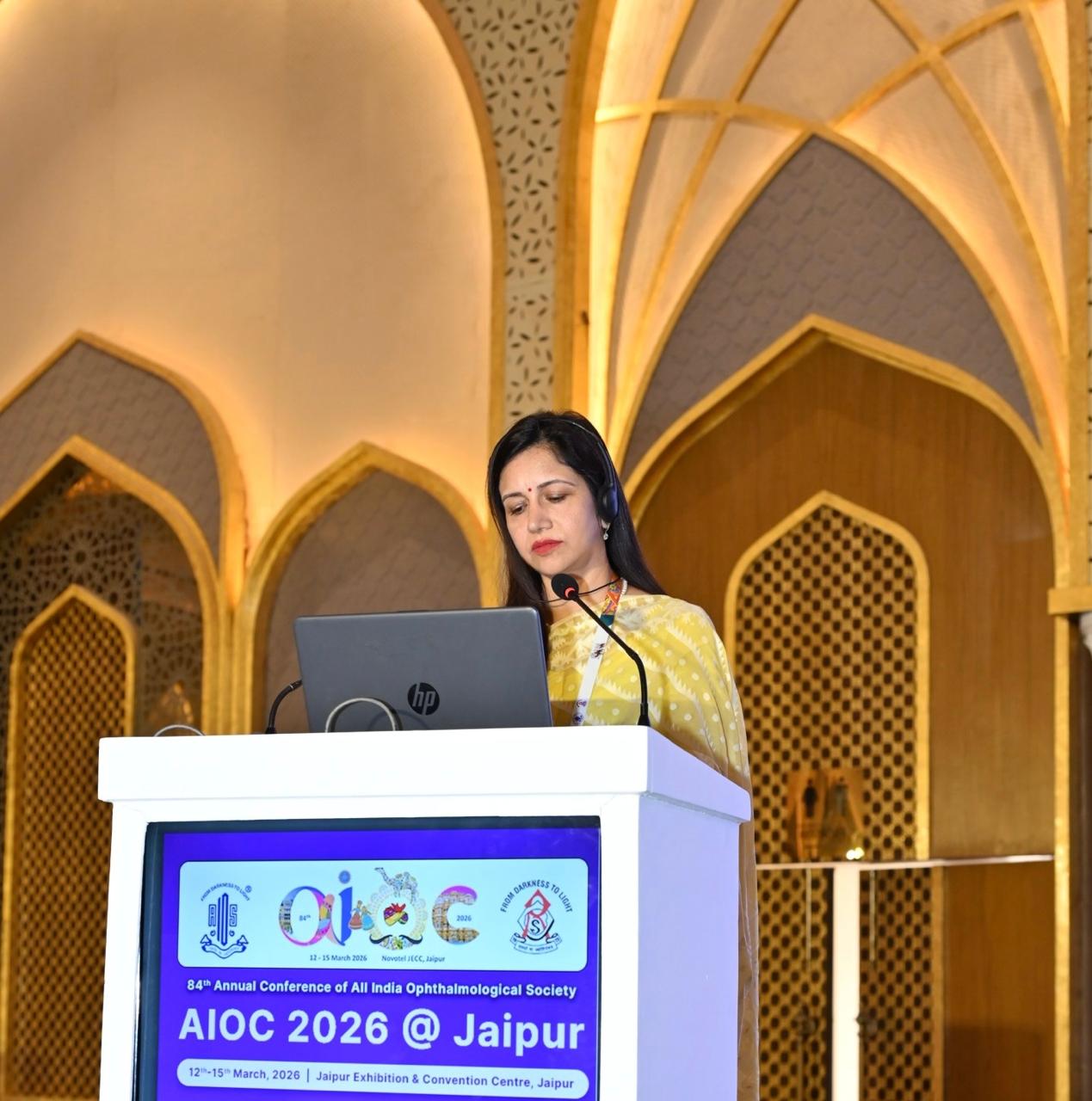Dr Jeenu Priya Tyagi at AIOC 2026 Jaipur All India Ophthalmological Society