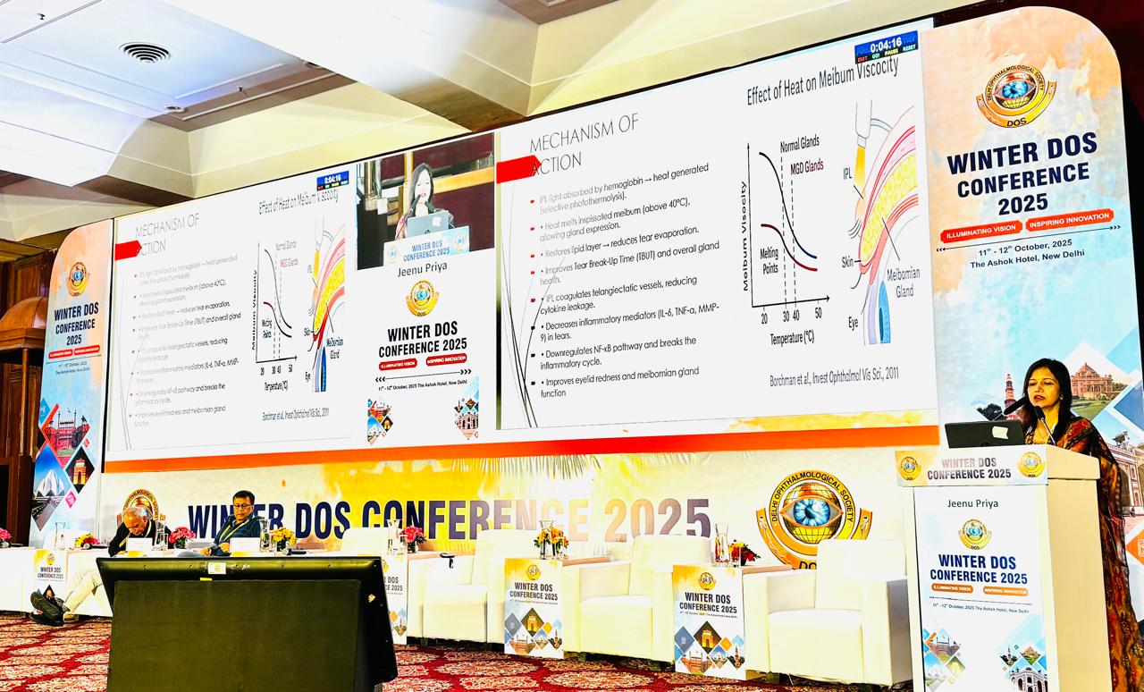 Eye Surgeon Meerut Dr Jeenu Priya scientific presentation at DOS 2025